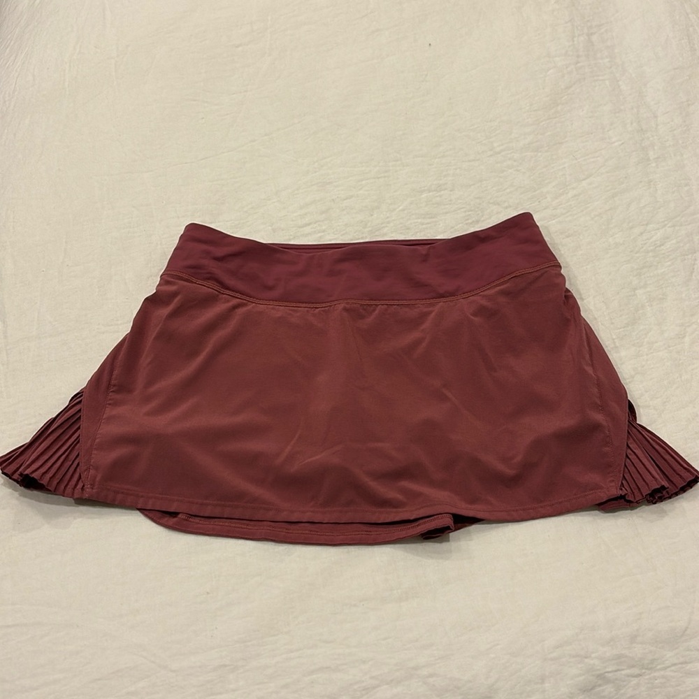 Lululemon 12” Play off the pleats skirt, sz 8